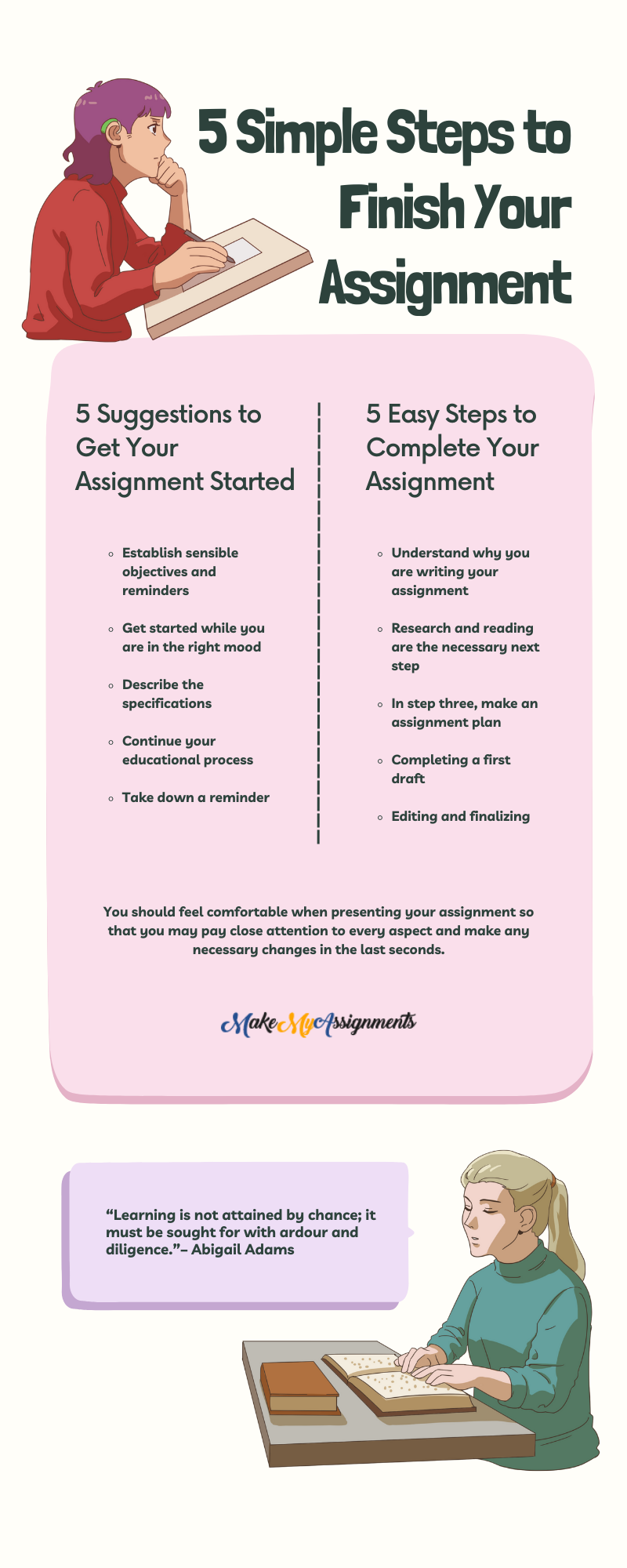 how to finish an assignment quickly